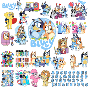 Bluey SVG Bundle, 800+ Files Bluey Cartoon SVG Bundle, Bluey Cartoon Dog DXF SVG PNG EPS